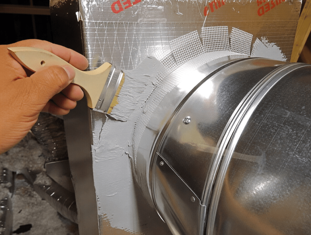How do you fix gaps in ductwork?