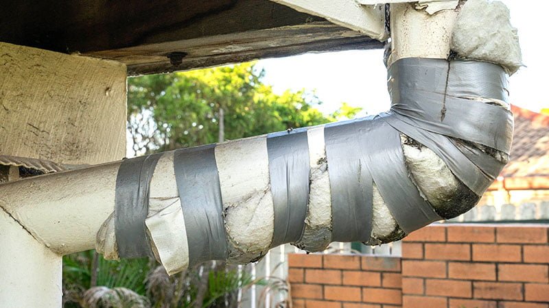 What is a common mistake in ductwork installation