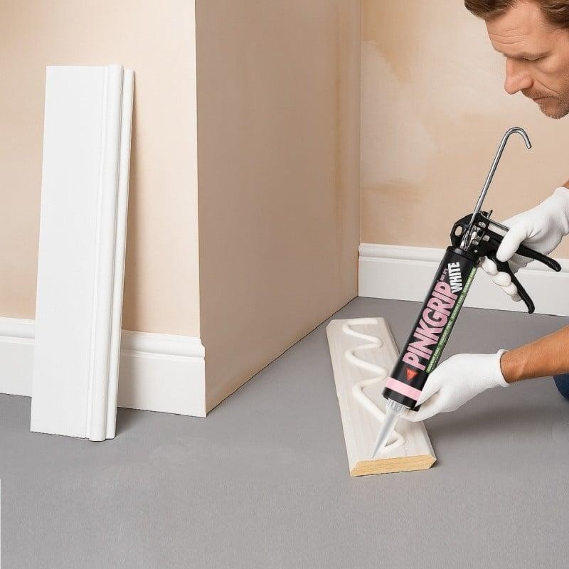 High grab adhesive vs screws for skirting boards